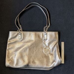 Michael Kors Grey/Silver Leather Tote